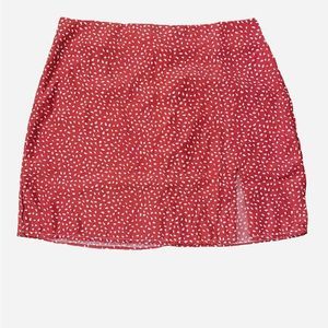 Shein Print Mini Skirt With Slit